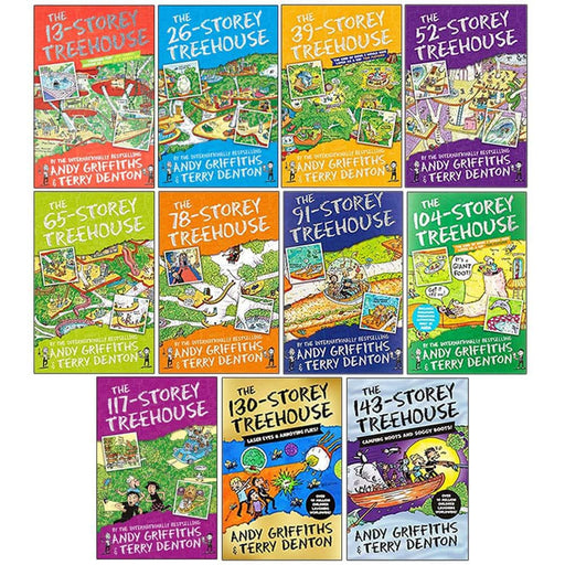 The Treehouse Storey Series 11 Books Collection Set by Andy Griffiths & Terry Denton - The Book Bundle