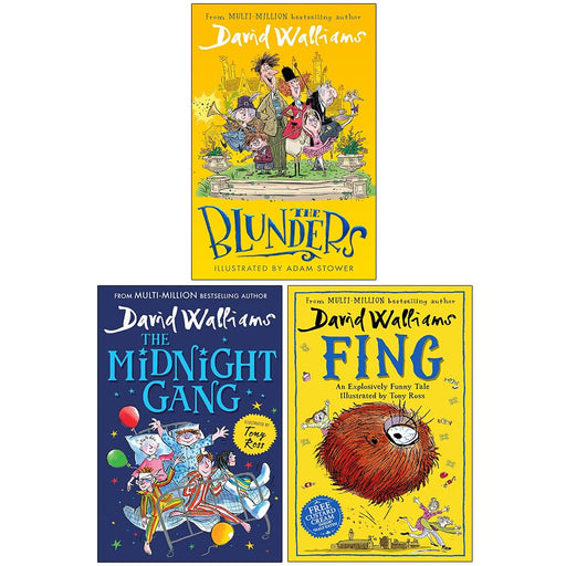 David Walliams Collection 3 Books Set (The Blunders [Hardcover], The Midnight Gang, Fing) - The Book Bundle