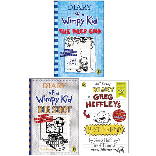 Diary of a Wimpy Kid Book 15-16 and World Book Day : 3 Books Collection Set (Big Shot, The Deep End and Diary Of Greg Heffley's Best Friend) - The Book Bundle