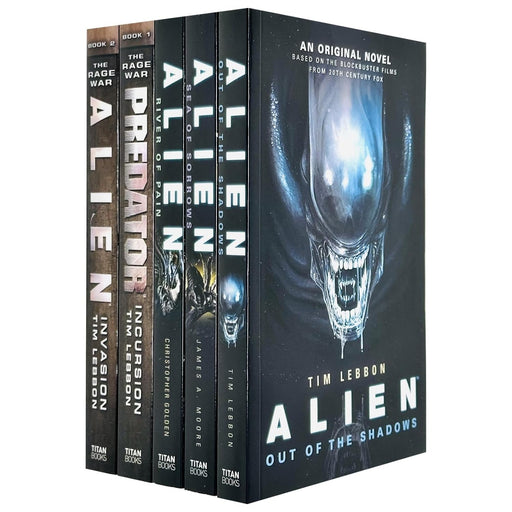 Alien Series 5 Books Collection Set (Out of the Shadows, Sea of Sorrows, River of Pain, Predator Incursion & Invasion) - The Book Bundle