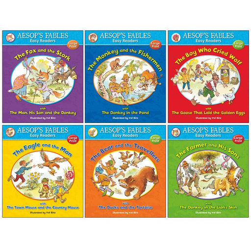 Aesop's Fables Easy Readers Collection 6 Books Set By Val Biro (The Fox and the Stork) - The Book Bundle