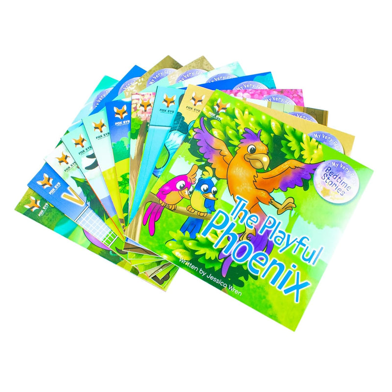 Jessica Wren's My Very First Bed Time Stories 10-book collection for ages 0-5, featuring colorful illustrations for young children.