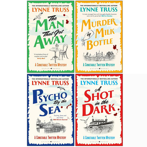 Lynne Truss A Constable Twitten Mystery Collection 4 Books Set (Psycho by the Sea) - The Book Bundle