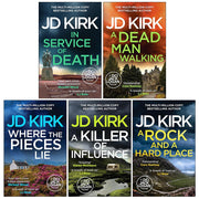 DCI Logan Crime Thrillers Series 17-21 Collection 5 Books Set by JD Kirk (In Service of Death, A Dead Man Walking, Where the Pieces Lie, A Killer of Influence and A Rock and a Hard Place) - The Book Bundle