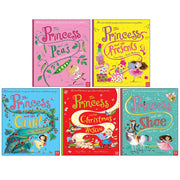 The Princess series collection by Caryl Hart featuring five Nosy Crow Ltd books: Peas, Shoe, Rescue, Giant, and Presents.