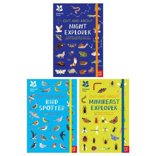 National Trust: Out and About Explorer 3 Books Collection Set (Bird Spotter, Night Explorer, Minibeast Explorer) - The Book Bundle