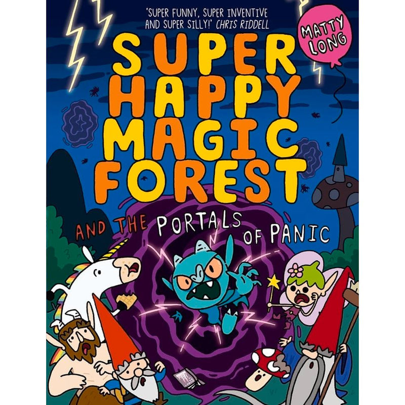 Set of seven Super Happy Magic Forest paperback books by Matty Long, featuring colorful illustrated covers from Oxford University Press.
