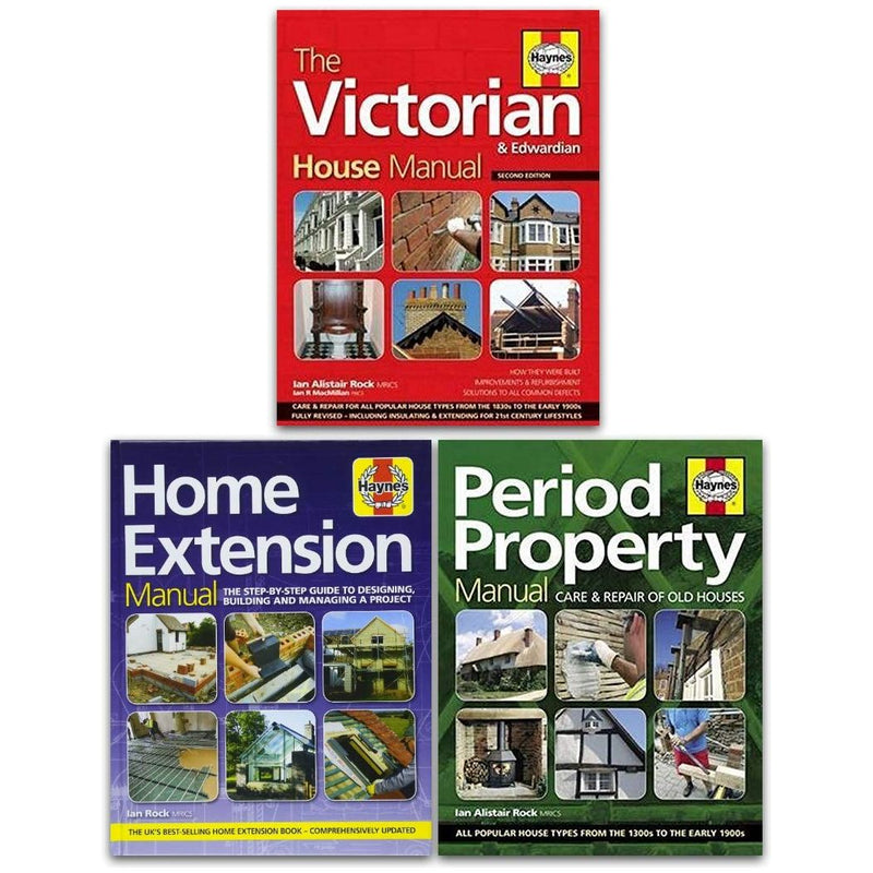 Heynes Property Manual 3 Books Collection Set (Home Extension, The Victorian House, Period Property) - The Book Bundle
