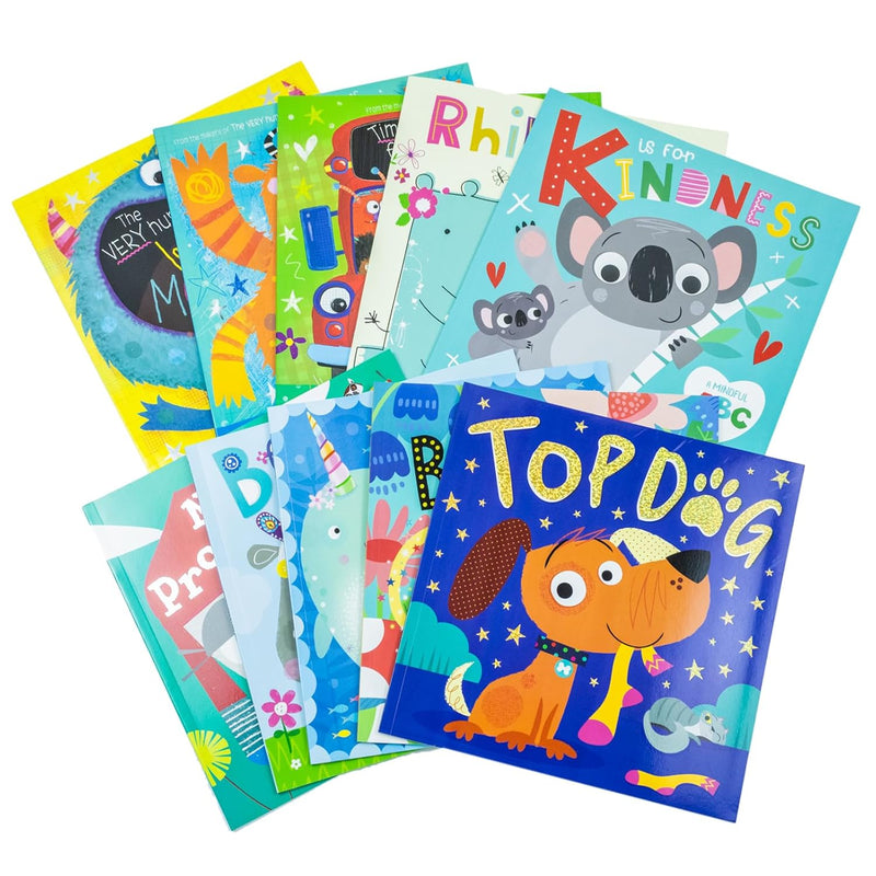 Set of 10 children's books from The Very Hungry Worry Monster Behavior & Emotions Library by Rosie Greening and Lara Ede.