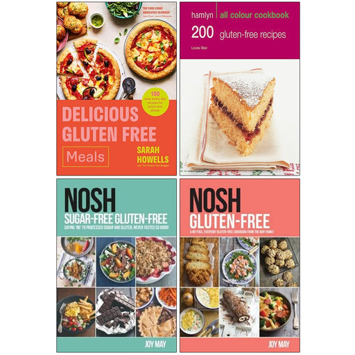 Delicious Gluten Free Meals [Hardcover], 200 Gluten-Free Recipes, NOSH Sugar-Free Gluten-Free & NOSH Gluten-Free 4 Books Collection Set - The Book Bundle