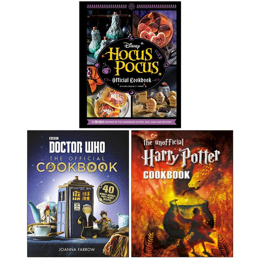 Disney Hocus Pocus The Official Cookbook, Doctor Who The Official Cookbook & The Unofficial Harry Potter Cookbook 3 Books Collection Set - The Book Bundle
