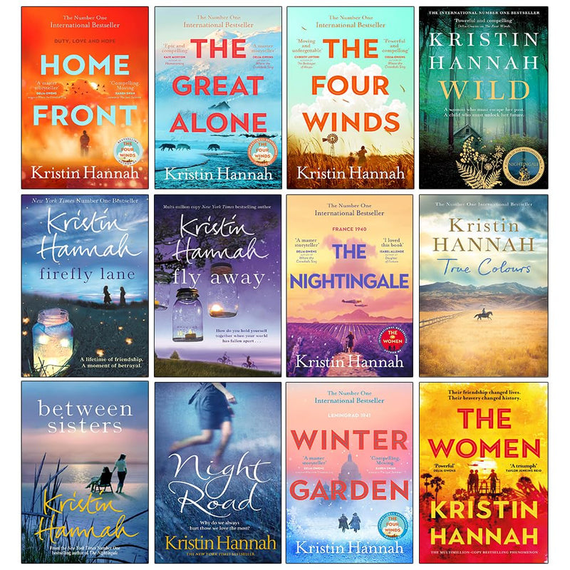 Set of 12 paperback Kristin Hannah fiction books in the Kristin Hannah Collection Pan set.