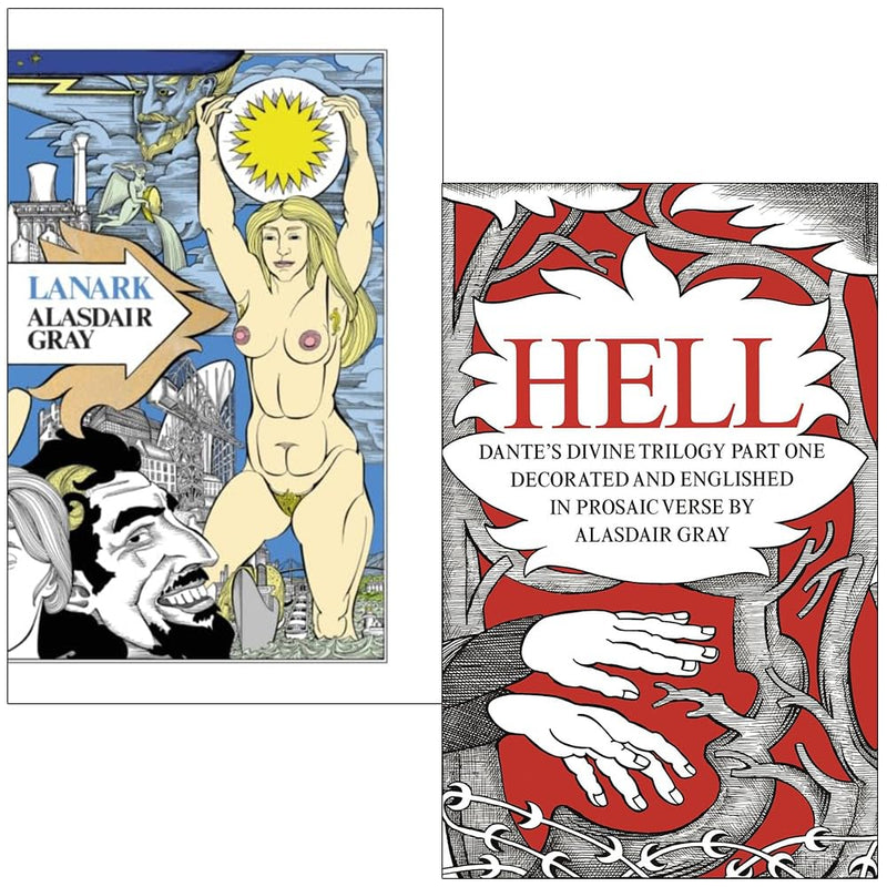 Lanark & Hell 2 Books Collection Set by Alasdair Gray - Fiction - Hardcover