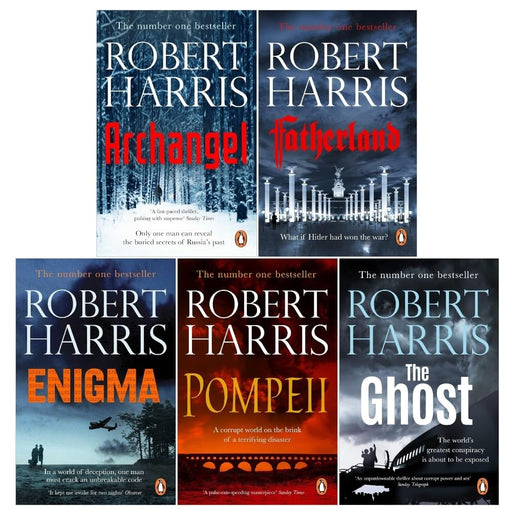 Robert Harris Series 5 Books Collection Set (Enigma, Fatherland, Archangel, Pompeii, The Ghost) - The Book Bundle