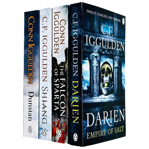 Conn Iggulden Series 4 Books Collection Set Darien, Shiang, The Falcon of Sparta, Dunstan - The Book Bundle