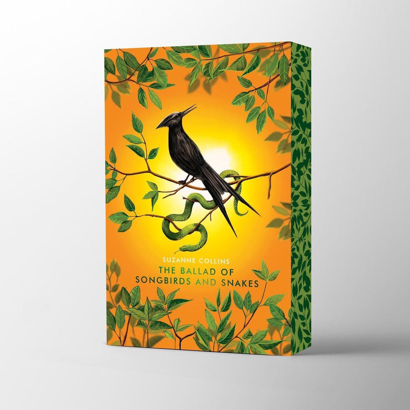 Deluxe edition of The Ballad of Songbirds and Snakes by Scholastic, featuring a patterned edge design and detailed cover artwork.
