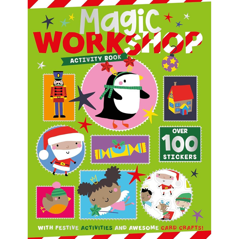 Christmas Books for Children Collection Activity 6 Books Set With Awesome Card Craft & Over 100 Stickers - The Book Bundle