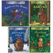 Julia Donaldson Collection 4 Books Set (Room on the Broom, The Gruffalo, The Gruffalo's Child and Monkey Puzzle) - The Book Bundle
