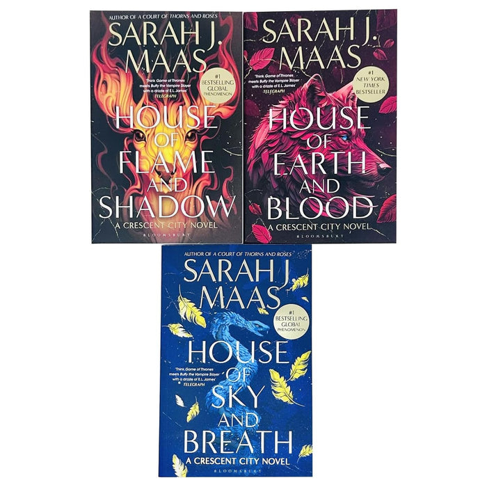 Crescent City Series by Sarah J. Maas 3 Books Collection Set [House of Sky and Breath, House of Earth and Blood, House of Flame and Shadow] - The Book Bundle