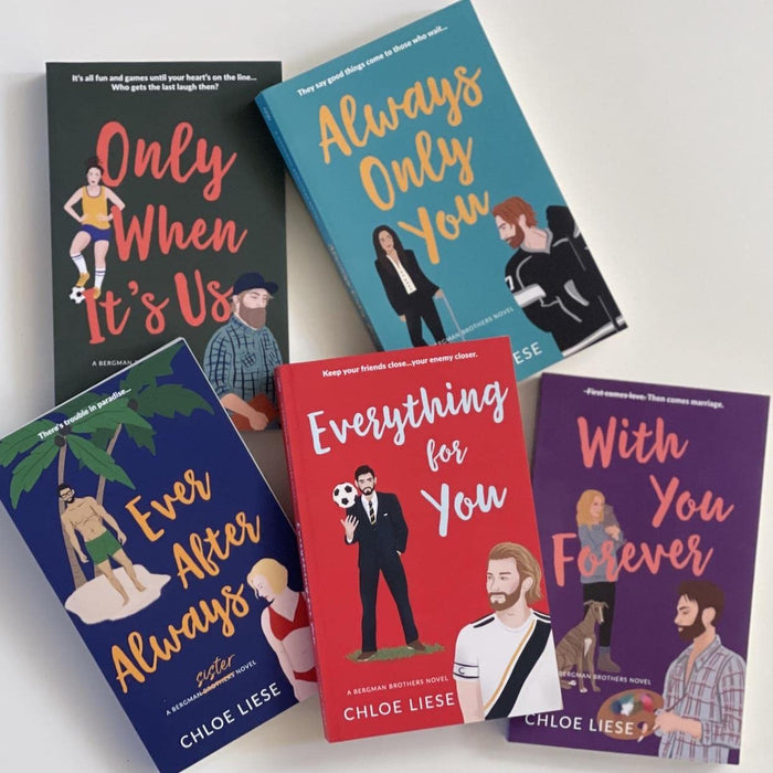 Bergman Brothers 5 Book Collection Set by Chloe Liese (Only When It's Us, Always Only You,Ever After Always, With You Forever, & Everything for You) - The Book Bundle