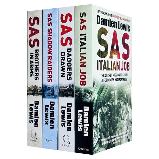 Damien Lewis Collection 4 Books Set (SAS Brothers in Arms, SAS Shadow Raiders, SAS Daggers Drawn In For the Kill and SAS Italian Job) - The Book Bundle