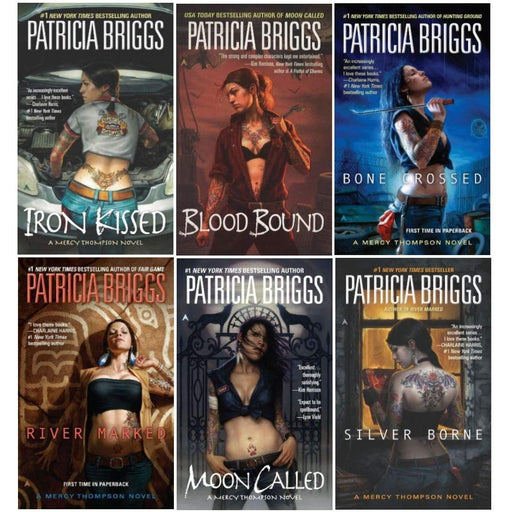 Mercy Thompson Collection Patricia Briggs 6 Books Set Pack  (Moon Called, Blood Bound, Iron Kissed, Silver Borne, River Marked, Bone Crossed) - The Book Bundle