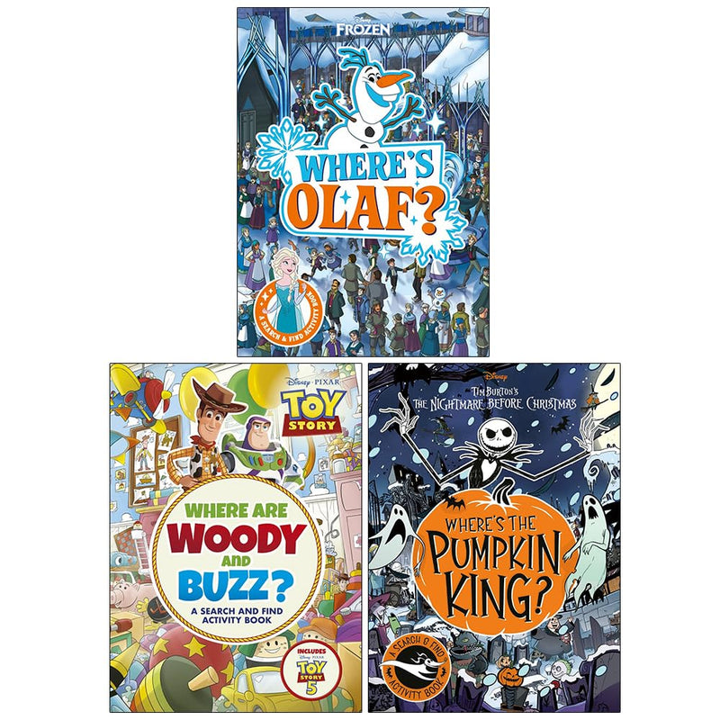 Where's Olaf? & Where are Woody and Buzz? & Where's The Pumpkin King? 3 Books Collection Set - Fiction - Paperback