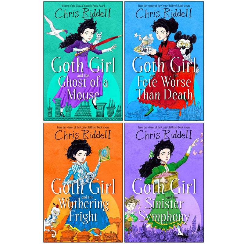 Chris Riddell Goth Girl Collection 4 Books Set (Goth Girl and the Ghost of a Mouse, Goth Girl and the Fete Worse Than Death, Goth Girl and the Wuthering Fright,Goth Girl and the Sinister Symphony) - The Book Bundle