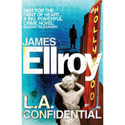 L.A. Quartet 4-book noir collection set by James Ellroy featuring classic crime fiction paperbacks with dark cover art.