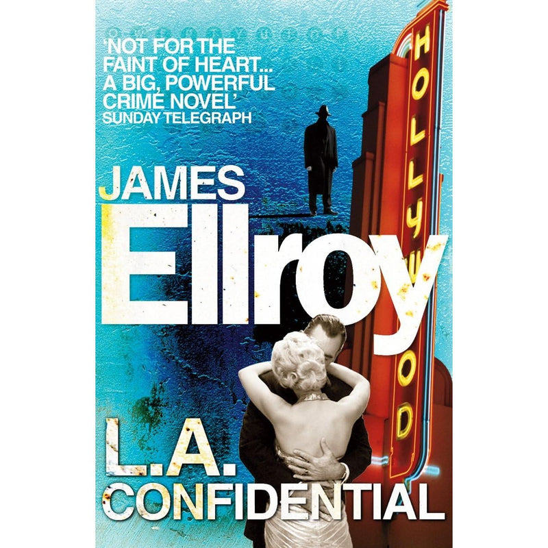 L.A. Quartet 4-book noir collection set by James Ellroy featuring classic crime fiction paperbacks with dark cover art.