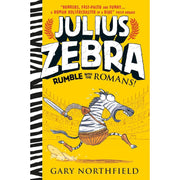 Six paperback Julius Zebra books by Gary Northfield, colorful fiction collection featuring animated zebra characters in humorous scenes.