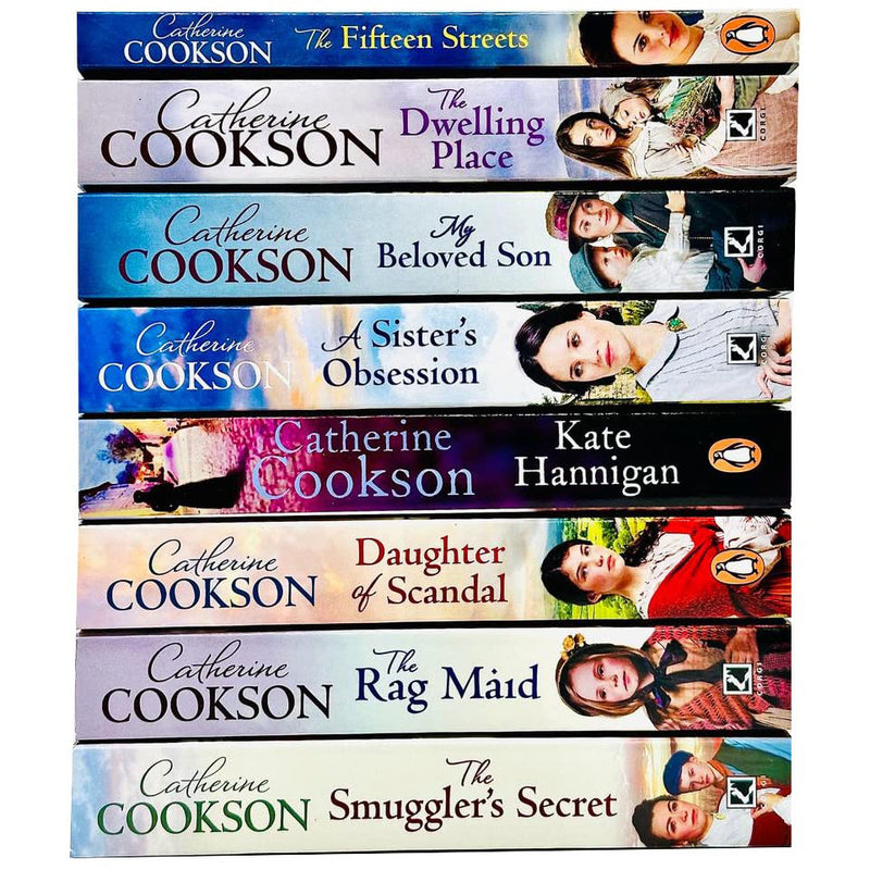 Eight paperback Catherine Cookson fiction books set including My Beloved Son and The Dwelling Place, featuring classic storytelling.