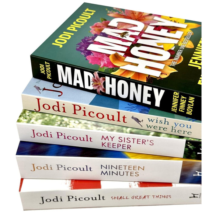 Jodi Picoult Collection 5 Books Set (Small Great Things, Nineteen Minutes, My Sister's Keeper, Wish You Were Here & Mad Honey) - The Book Bundle