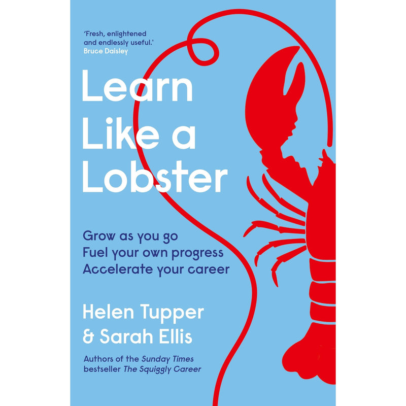 Paperback of Learn Like a Lobster by Penguin Business showing the book cover with title and author on a plain background.