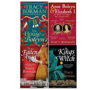 Set of four paperback non-fiction books by Tracy Borman, including The House of Boleyn and The King's Witch, with book covers visible.