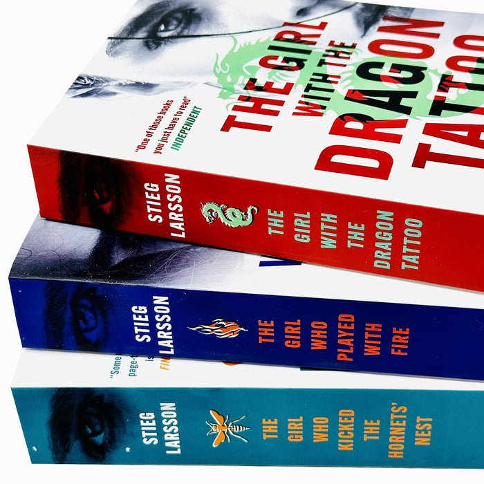 Millennium Series 3 Books Collection Set by Stieg Larsson (Books 1 - 3) (The Girl With the Dragon Tattoo, The Girl Who Played with Fire & The Girl Who Kicked the Hornets Nest) - The Book Bundle
