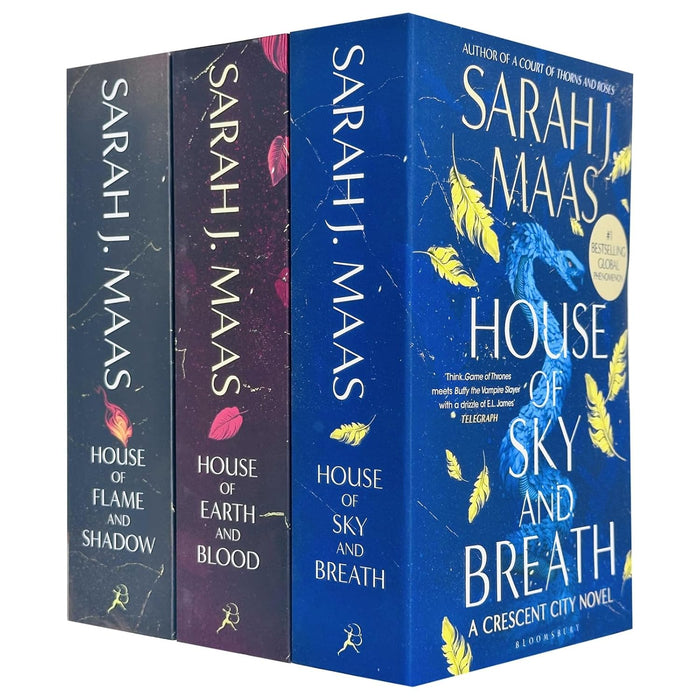 Crescent City Series by Sarah J. Maas 3 Books Collection Set [House of Sky and Breath, House of Earth and Blood, House of Flame and Shadow] - The Book Bundle