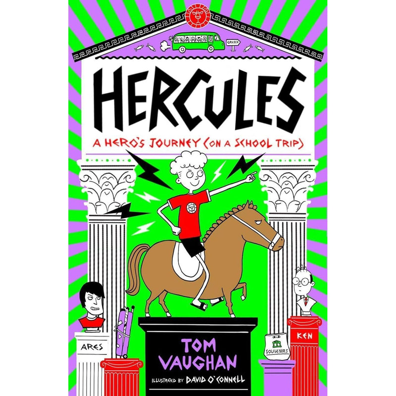 Hercules Series 4 books collection set by Tom Vaughan, fiction paperbacks for ages 9-12, featuring colorful covers and illustrations.
