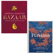 Bazaar & Persiana book collection set by Sabrina Ghayour, hardcover non-fiction culinary books with vibrant covers.