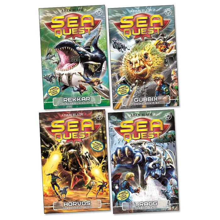 Sea Quest Pack 13-16, 4 books, RRP 19.96 (Rekkar; Tragg; Horvos; Gubbix). - The Book Bundle