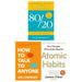 The 80/20 Principle, Atomic Habits, How to Talk to Anyone Collection 3 Books Set by Richard Koch, James Clear, Leil Lowndes - The Book Bundle