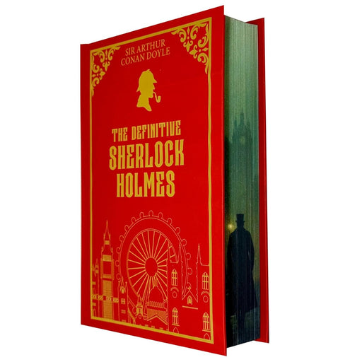 Hardcover edition of Sherlock Holmes by Sir Arthur Conan Doyle, featuring classic fiction and detailed cover art.
