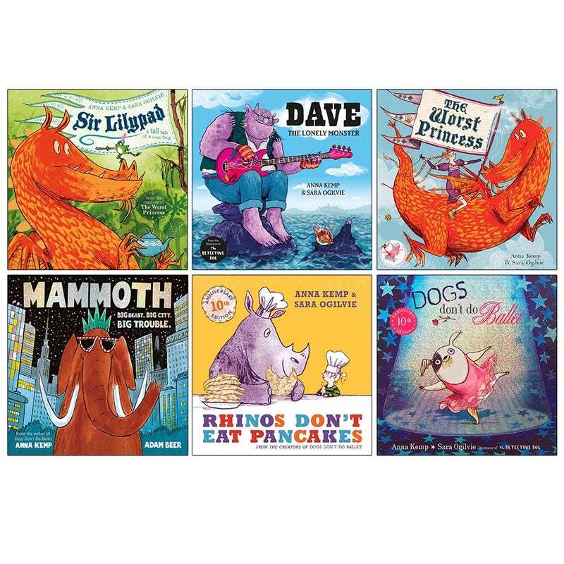 Anna Kemp Collection 6 Books Set (Sir Lilypad, Dave the Lonely Monster, The Worst Princess, Mammoth & More...)) - The Book Bundle