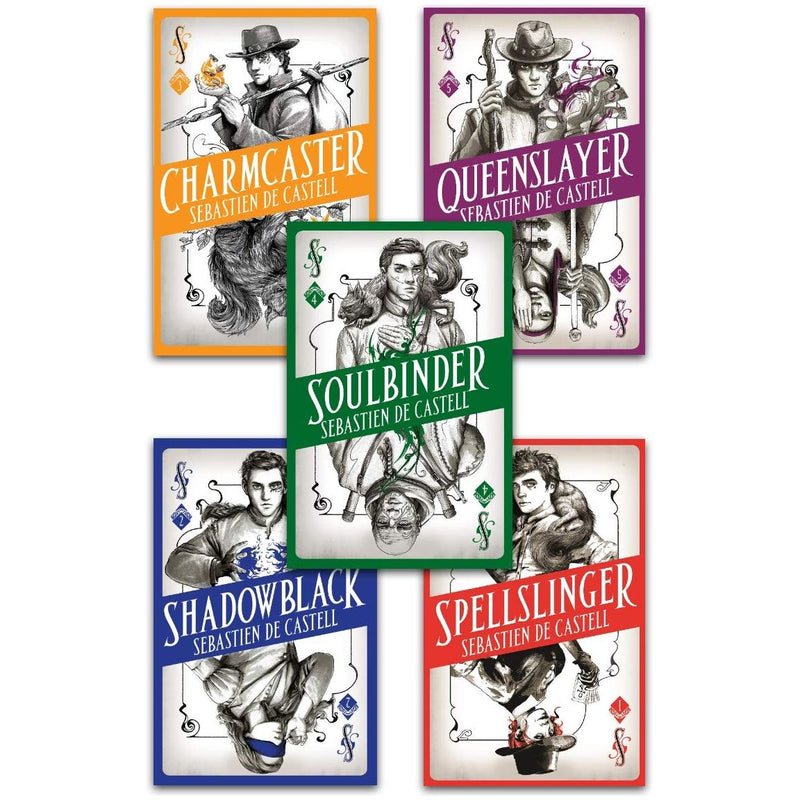The Spellslinger Series 5 Books Collection Set by Sebastien De Castell - Spellslinger, Shadowblack, Charmcaster, Queenslayer, Soulbinder - The Book Bundle