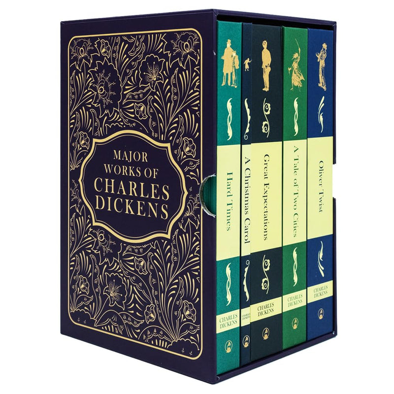 Major Works of Charles Dickens 5 Books Deluxe Hardback Set - A Christmas Carol, Oliver Twist - The Book Bundle