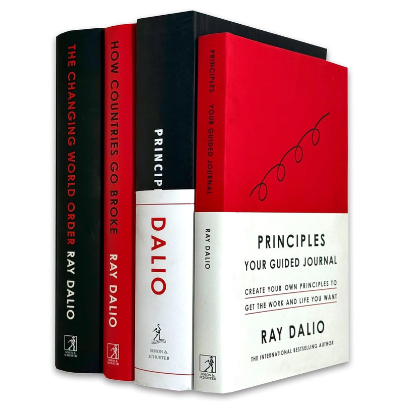 Ray Dalio Collection 4 Books Set (Principles Life and Work, Principles for Dealing with the Changing World Order, Principles Your Guided Journal & How Countries Go Broke)- Non Fiction - Hardcover