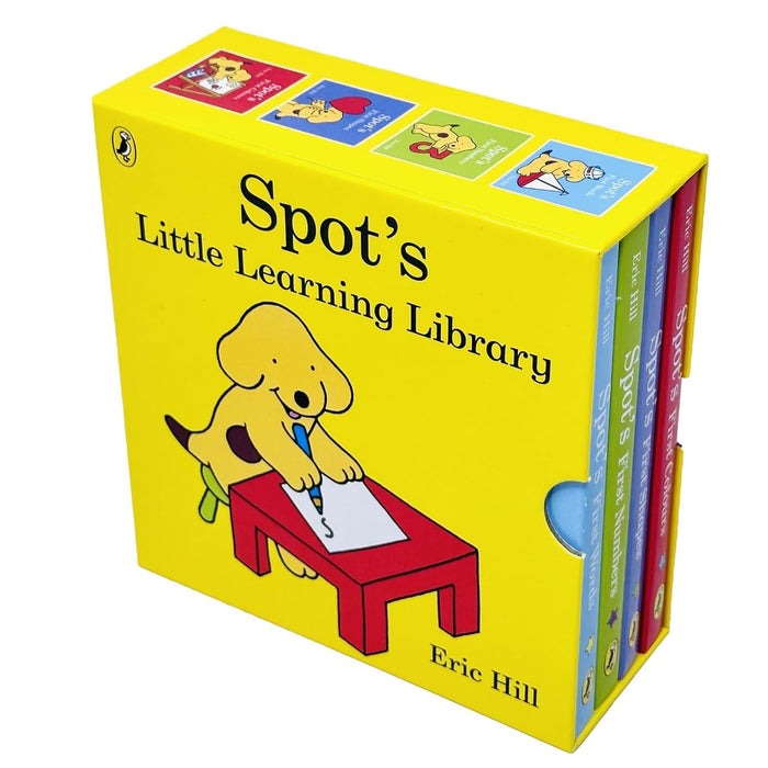 Spot's Little Learning Library 4 Board book Collection Set by Eric Hill (Shapes, Numbers, Colours and Words) - The Book Bundle