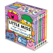 Six colorful Toddler board books from the Little Miss Pocket Library by Roger Hargreaves, featuring fun characters and stories.