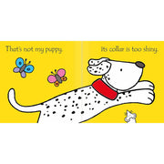 Cover image of Fiona Watt's children's book "That's Not My Puppy...: Its Coat Is Too Hairy" published by Usborne Publishing.