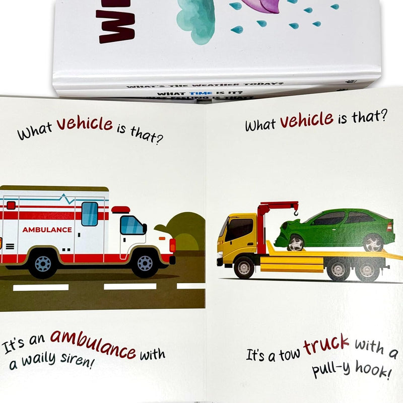 My First Learning 4 Books Collection Set With Vehicles, Weather, Time & Feelings by Moonstone - Non Fiction - Board Book
